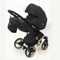 32 Черная кожа черный - Детская коляска RAY Ultra Gold 3 в 1